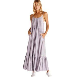 Z Supply Lido Slub Maxi Dress Lavender Ash Size XS